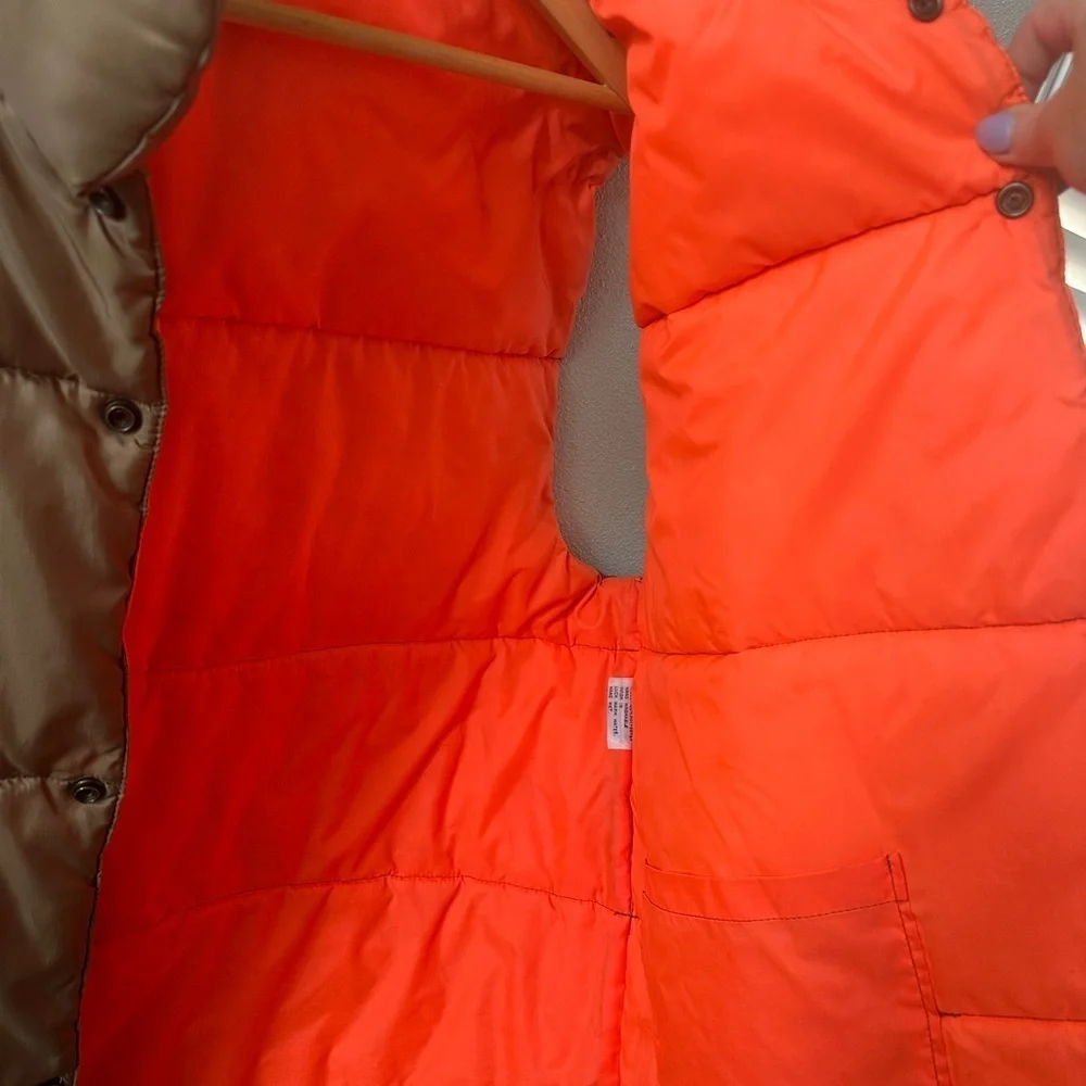 Vintage Sundance Brown and Orange Quilted Vest